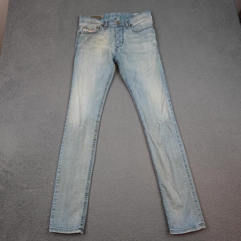 Diesel Tepphar Jeans Mens 28x32 Light Wash Slim Carrot Denim Stretch Made Italy